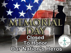 Nelso Closed Memorial Day
