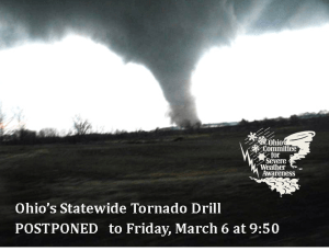 Statewide Tornado Drill Postponed